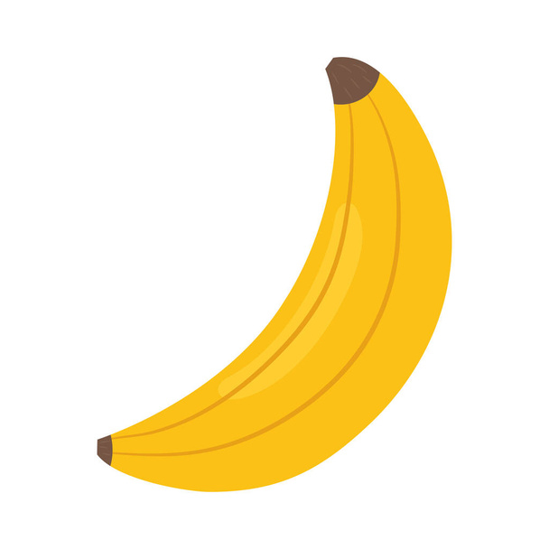 εικονίδιο φρούτων μπανάνας, επίπεδο στυλ - Διάνυσμα, εικόνα