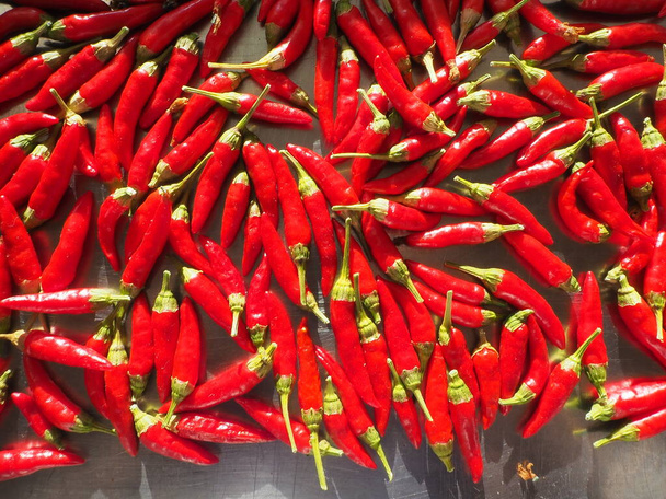 Vörös, forró, biotermesztett paprika - Fotó, kép