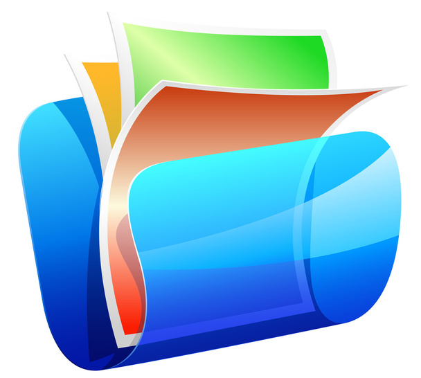 Folder with documents - Vector, imagen
