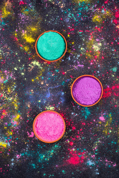 Gulal pigmentek Holi fesztivál színek - Fotó, kép