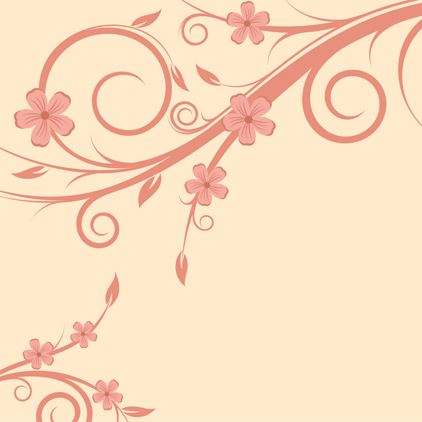 Floral abstract background - Vector, Imagen