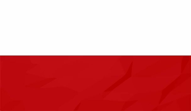 Польский гранж-флаг. Векторная изоляция на заднем плане - Вектор,изображение