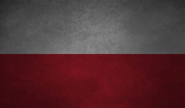 Polonia bandiera grunge. Vettore isolato sullo sfondo - Vettoriali, immagini