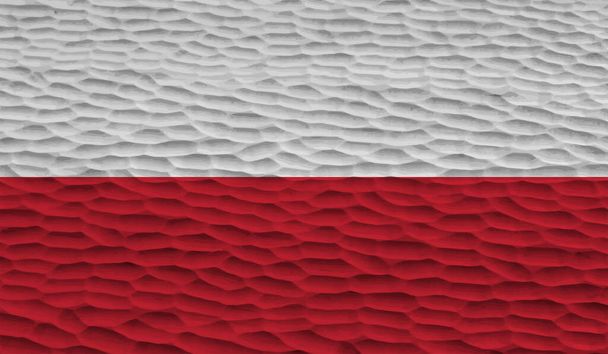 Polonya grunge bayrağı. Arkaplanda vektör izole edildi - Vektör, Görsel