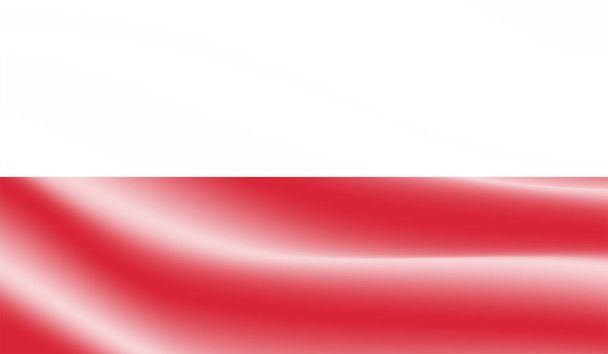 Polnische Grunge-Flagge. Vektor isoliert im Hintergrund - Vektor, Bild