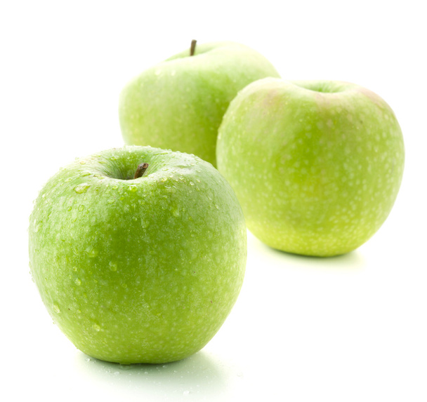 három érett zöld alma - Fotó, kép