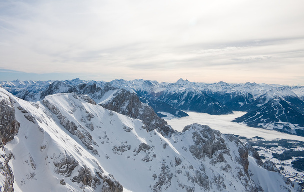 pohled z ochozu. ledovec Dachstein. Rakousko - Fotografie, Obrázek