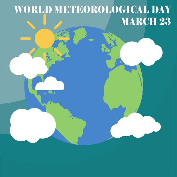 Всесвітній метеорологічний день Векторна ілюстрація, Простий дизайн, підходить для будь-якого плакату, тла. епс 10
 - Вектор, зображення