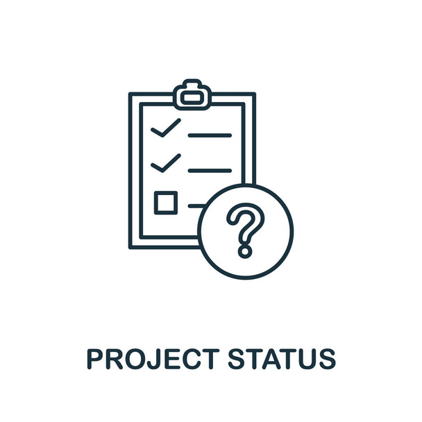 Εικονίδιο κατάστασης έργου. Απλό στοιχείο από τη συλλογή διαχείρισης. Creative Project Status icon για web design, templates, infographics και άλλα - Διάνυσμα, εικόνα
