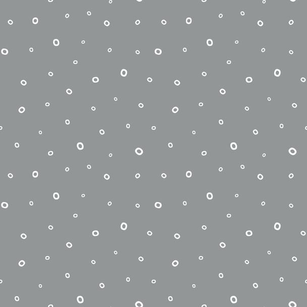 Spotted pattern design, cute abstract seamless repeat of hand drawn dotted outlines. Vector background illustration in grey.  - Vector, Image
