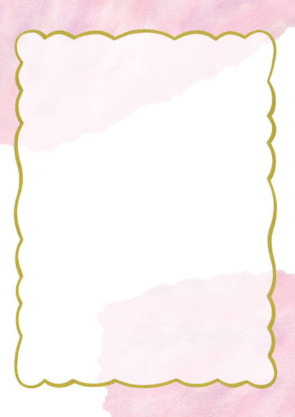 Cornice di saluto rosa dorato, Cornici regalo geometriche di nozze delicate isolate - Foto, immagini