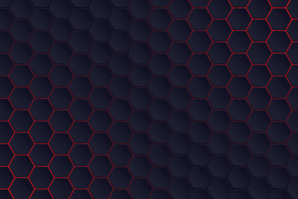 Geometrische platte zeshoekige achtergrond. Hexagonale graphics voor digitale presentatie. Minimalistische multifunctionele eenvoudige wallpapers met geo tracery in abstracte moderne stijl.Decoratieve mozaïek trendy oppervlak. - Vector, afbeelding