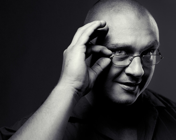 Portrait of man in eyeglasses - Foto, Imagem