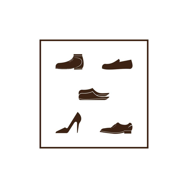 Schuhe icon vektor illustration logo vorlage. - Vektor, Bild