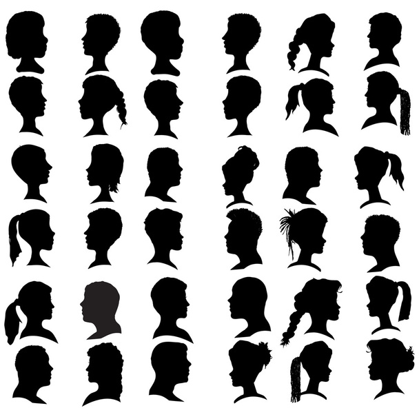 Vector silhouettes people. - Vector, Image