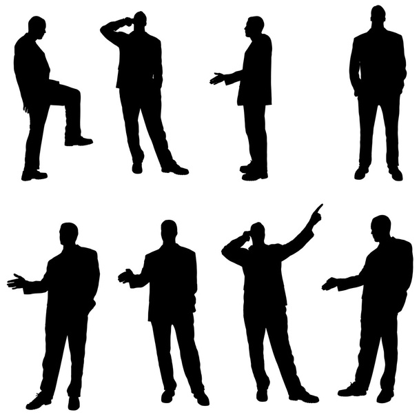 Vector silhouette of businessman. - Vector, Image