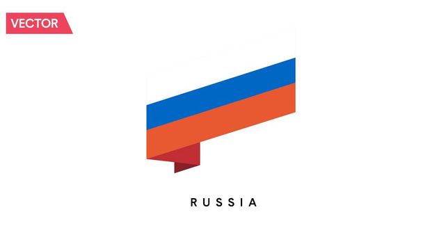 Oroszország zászlóalj ikon. Vektor elszigetelt illusztrációja az orosz zászló  - Vektor, kép