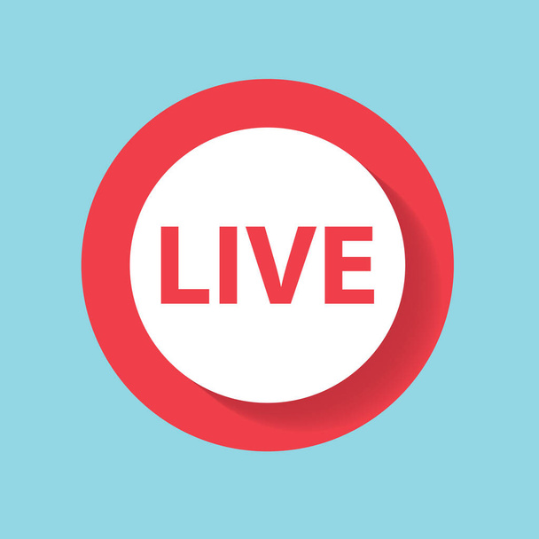 live streaming botão-vetor ilustração - Vetor, Imagem