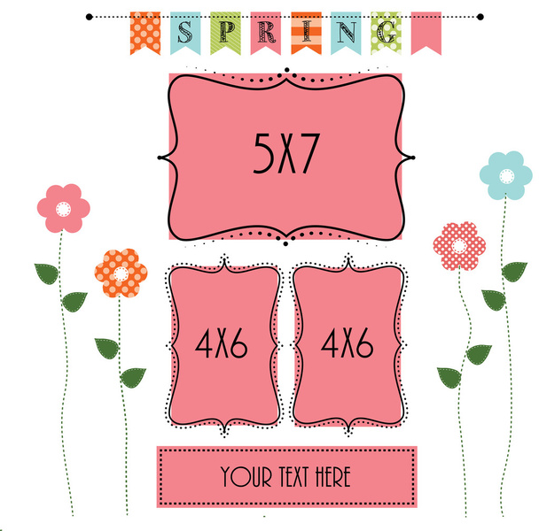 Easter or spring design template - Vector, Image
