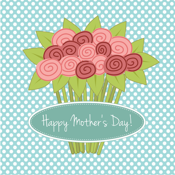 Bouquet of roses for mothers day - Vector, Image