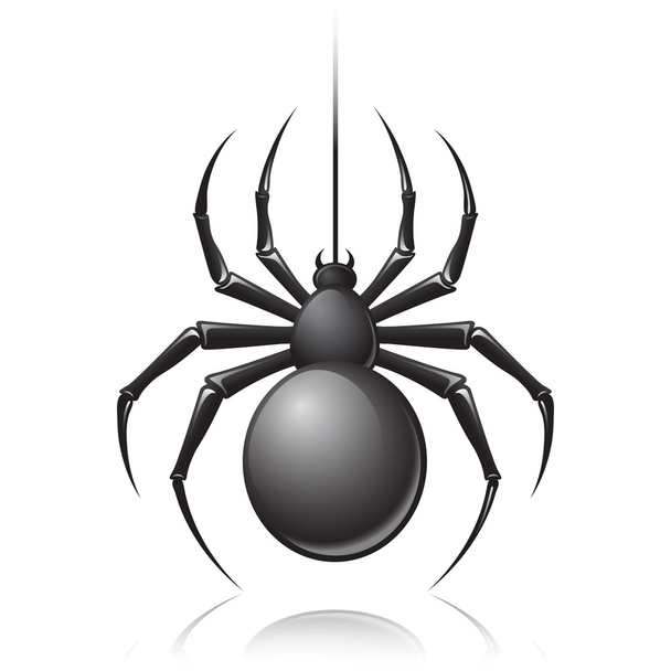 黒いクモ エンブレム - ベクター画像