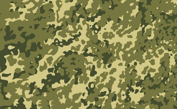 Askeri kamuflaj dokusu haki rengi baskı arkaplanı - Vektör illüstrasyonu - Vektör, Görsel