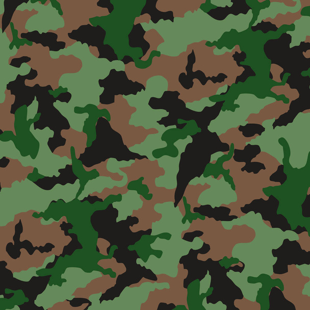 Στρατιωτική καμουφλάζ υφή χακί φόντο εκτύπωσης - Διάνυσμα εικονογράφηση - Διάνυσμα, εικόνα