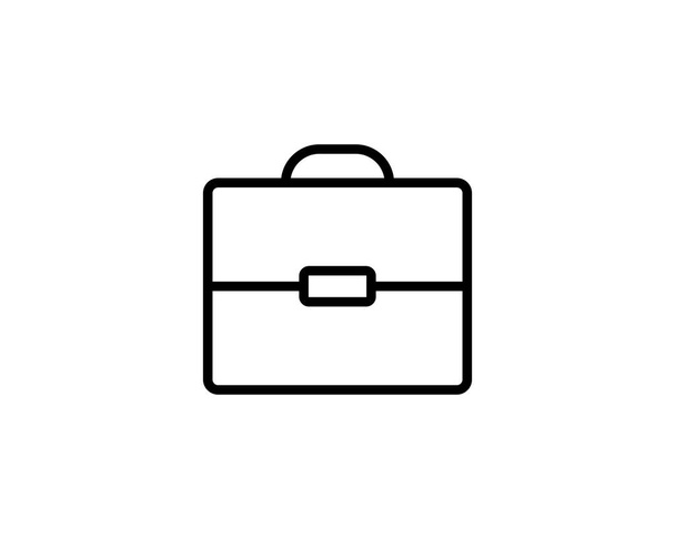 Portfolio-Vektor-Symbol isoliert auf weiß in flachem Stil. Großbuchstabensymbol. Aktenkoffer-Illustration - Vektor, Bild