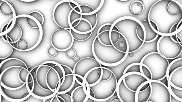 Animated Circles Background. Abstract motion, loop, 3d rendering, 4k resolution - Footage, Video
