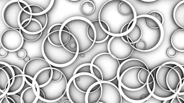 Animated Circles Background. Abstract motion, loop, 3d rendering, 4k resolution - Footage, Video