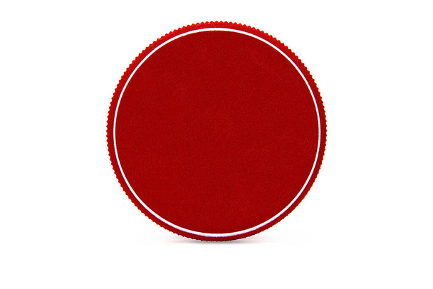 Червона кругла форма на білому тлі
. - Фото, зображення