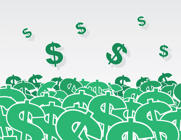 Dollar Signs Pile - Vector, Image