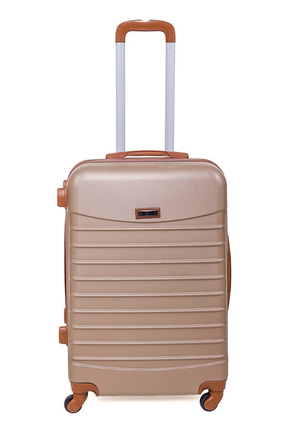 Large suitcase isolated on white background. - Photo, Image