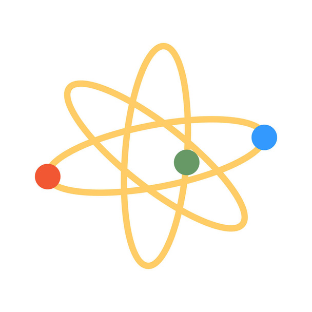 Molekülvektorsymbol. weißer Hintergrund - Vektor, Bild
