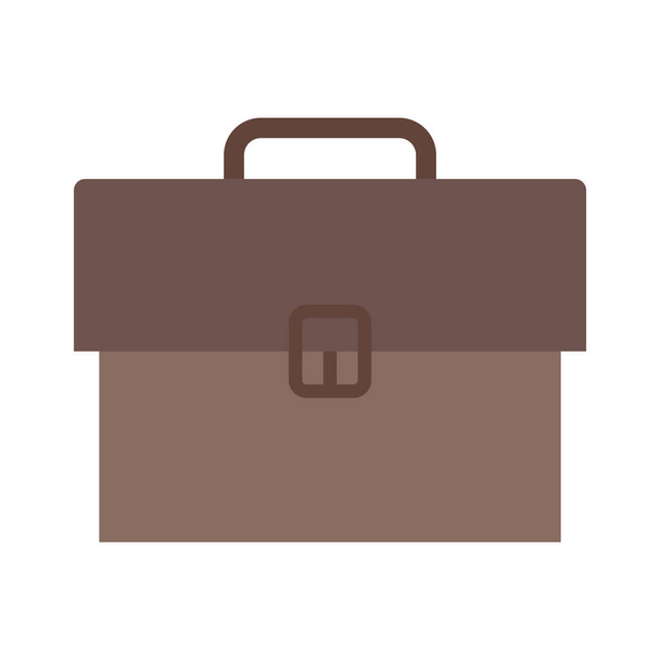 Portfolio-Symbol. Business-Aktentasche und Koffer Thema. isolierte Abbildung auf weißem Hintergrund - Vektor, Bild