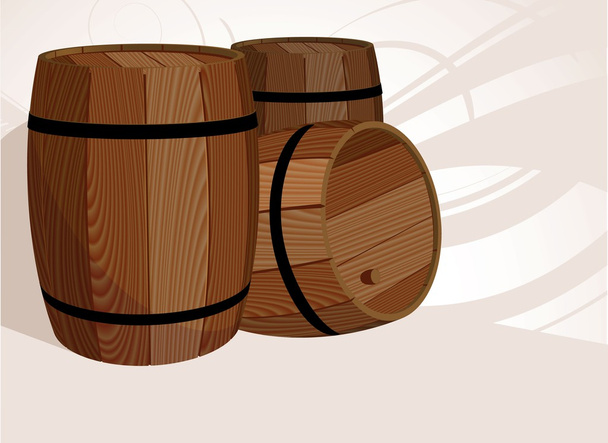 Wine barrels. - Vector, Image