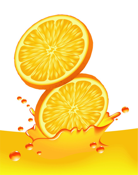Orange splash. - Vector, Image