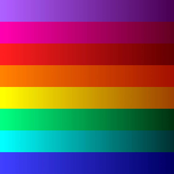 8本の縞から明るい抽象的なカラフルな虹色のグラデーションパターン - 写真・画像