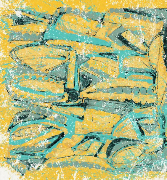 fondo abstracto color grunge textura caótica pinceladas - Foto, imagen