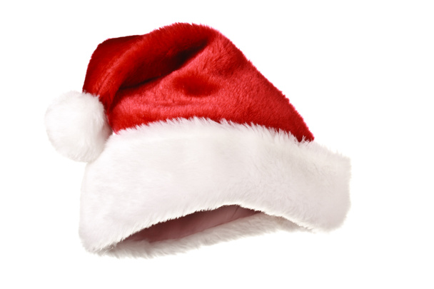 Santa klobouk izolovaný na bílém - Fotografie, Obrázek