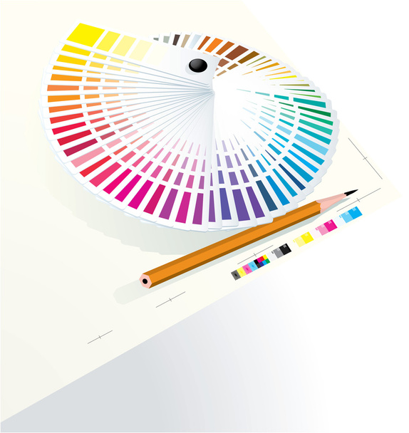 Guida ai colori per abbinare i colori per la stampa
. - Vettoriali, immagini