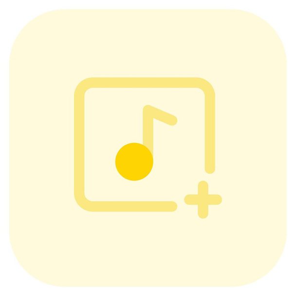 Adicionar uma música ao aplicativo da lista de reprodução - Vetor, Imagem