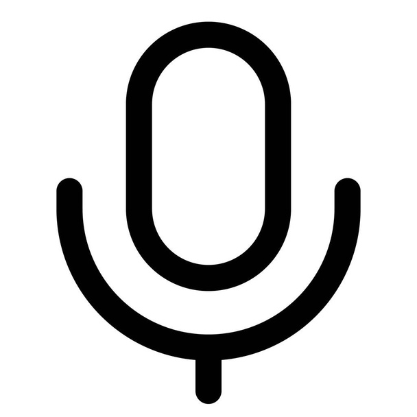 Grabación de audio Logotipo de un diseño de micrófono - Vector, Imagen