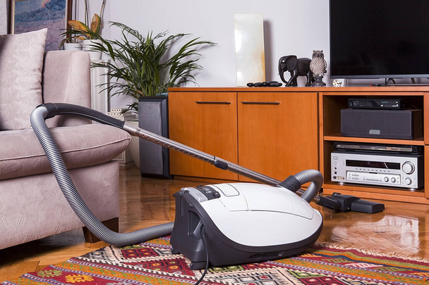 Vacuum cleaner in the living room. - Photo, Image