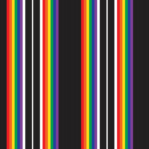 Fondo de patrón inconsútil rayado vertical del arco iris adecuado para textiles de moda, gráficos - Vector, Imagen