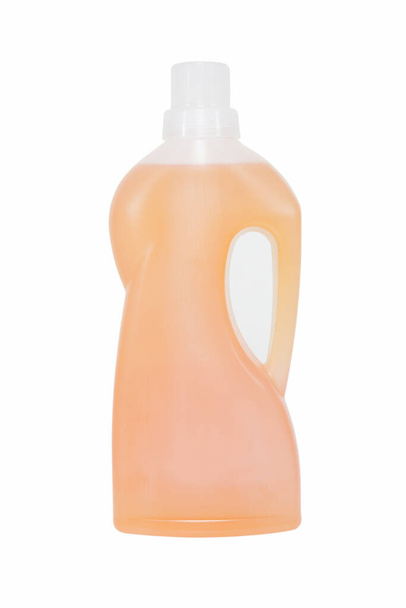 Transparent detergent bottle  on white background.  - Photo, Image