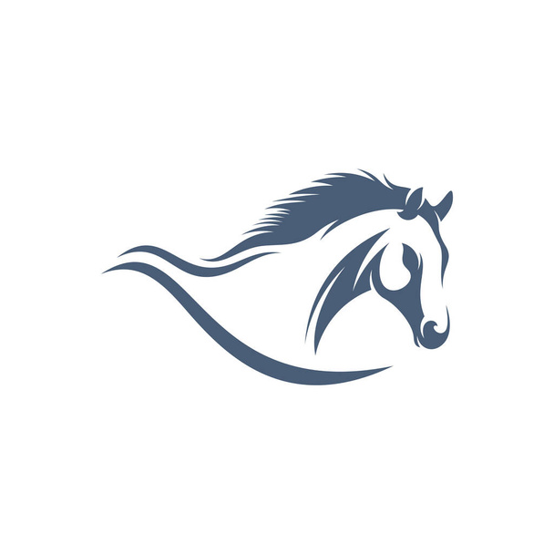 Illustrazione vettoriale di disegno del cavallo, Modello di logo creativo del cavallo, simbolo dell'icona - Vettoriali, immagini