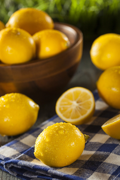 Organic Yellow Citrus Lemons - Photo, image