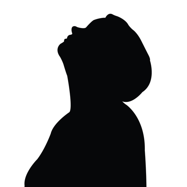 une femme tête silhouette vecteur - Vecteur, image