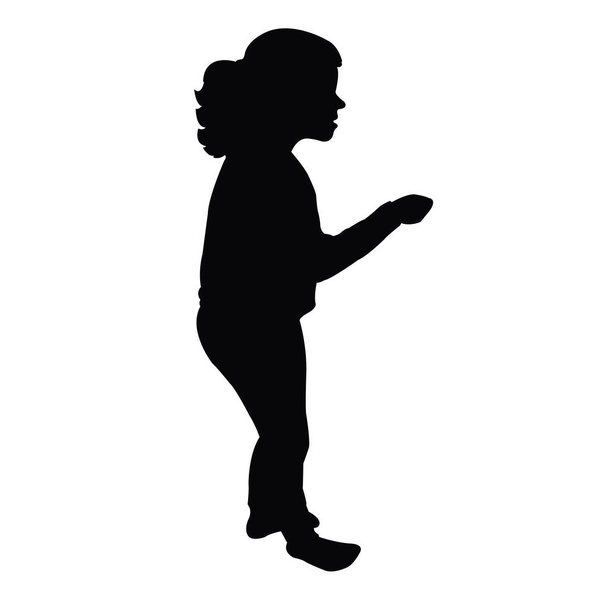 een meisje lichaam silhouet vector - Vector, afbeelding